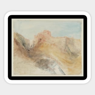 A Ruined Castle near Dieppe, 1830 Sticker